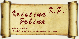 Kristina Prlina vizit kartica